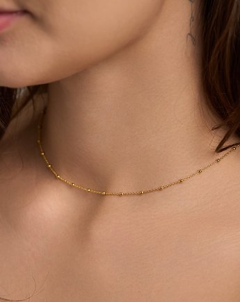 Choker naszyjnik kulkowy- srebro 925 pozłacane, Coccola JEWELLERY