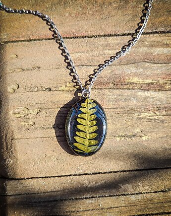 Wisiorek z paprocią, Figa handmade accessories