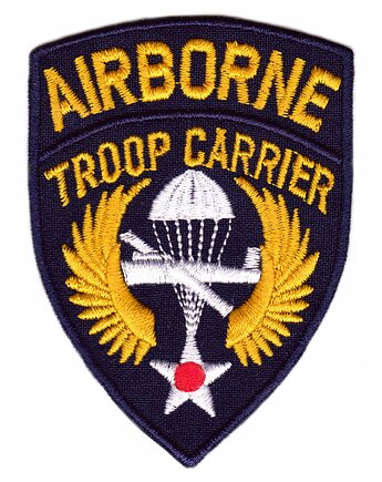 Naszywka naprasowanka AIRBORNE termo haft 5,9x8cm, Wyszywane