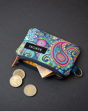 Mini portfel Paisley niebieski, BEBOKI