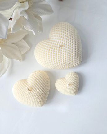 Świeca sojowa - zestaw 3 serc, nejmi candles