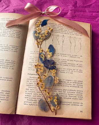 Zakładka do książki z suszonymi kwiatami, Suszony & Co.