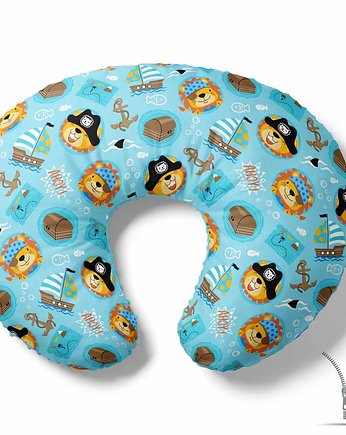 Poduszka rogal do karmienia Piraci na niebieskim, Baby Love Decor