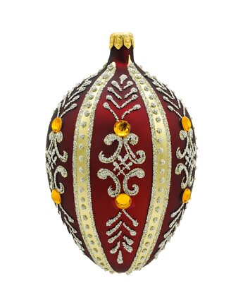 Bombka choinkowa: Ekskluzywne jajo Faberge z kamieniami: bordowy, Syn Bombkarza