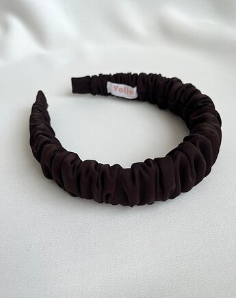 Brązowa opaska marszczona Brown, Volie Line