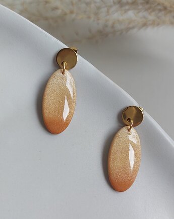 Autumn vibes - owalne kolczyki Golden Hour, Parami jewelry