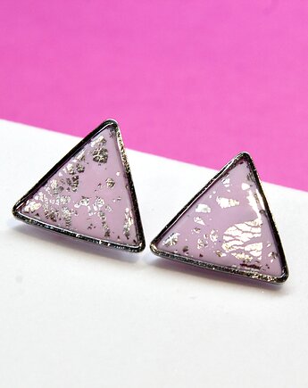 PASTEL kolczyki sztyfty trójkąty, Mintique