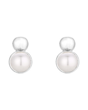 Srebrne kolczyki z perłami