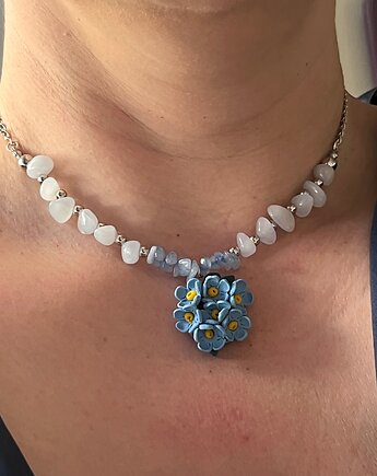 Naszyjnik Choker Niezapominajki, MariaPolymer