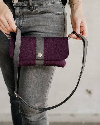 Marmollada - torebka filcowa nerka OBERŻYNA+ c, marmollada