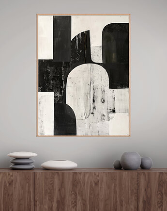 Geometria natury - Plakat, druk - Minimalizm, Boho, Loft #38, Black Sapphire Art