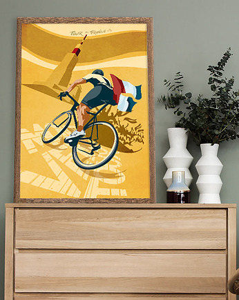 Tour de France  plakat  - wyścig kolarski, minimalmill
