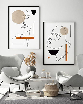 Zestaw plakatów - One Line geometria, HOG STUDIO