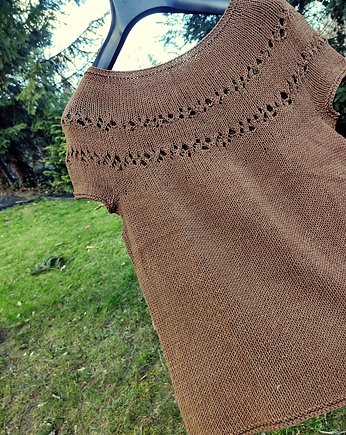 Milk chocolate/ letni sweterek, agat handmade