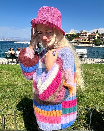 Sweter oversize, Swetry na drutach
