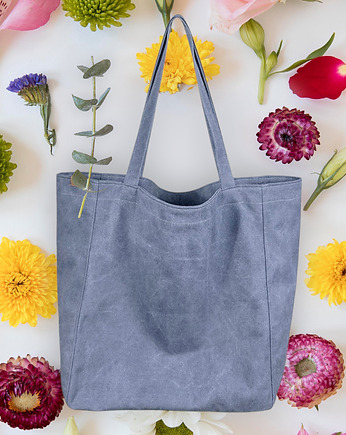 Lazy bag torba ciemnoniebieska na zamek / vegan, hairoo