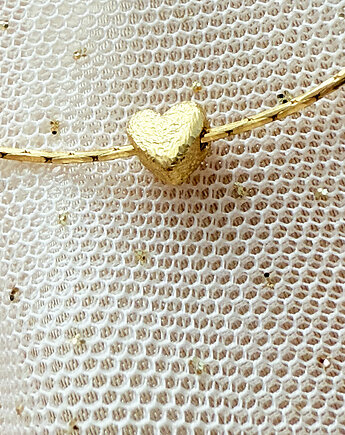 Naszyjnik z SERCEM , delikatny naszyjnik choker złoty serce, Anemon Atelier