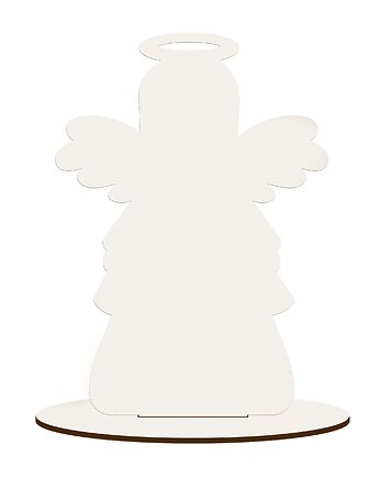 10SZTUK Drewniana Świąteczna Figurka Anioła 10cm Ozdoba Stroików na Prezent, smxdsgn