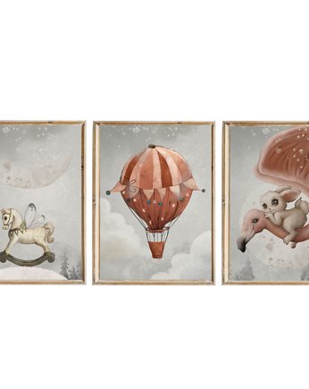 Zestaw 3 plakatów obrazków Magic Dreams 2 A3 PZ, Bajkowe Wnetrza