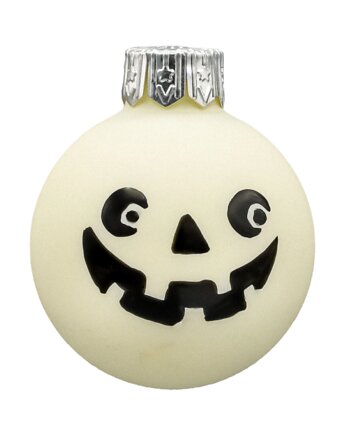 Bombka choinkowa: Biała bombka z uśmiechem dyni, Syn Bombkarza