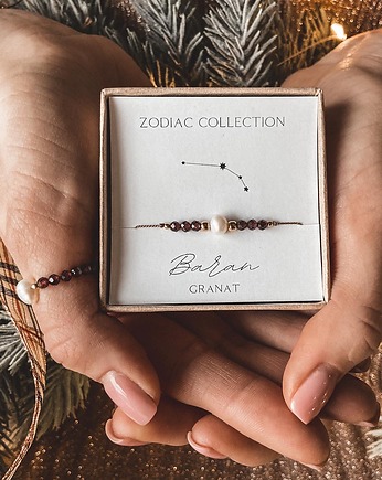 Prezent na święta bransoletka znak zodiaku z kamieni, Tiny Stone