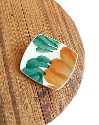 Broszka Włocławek, biżuteria z talerzy