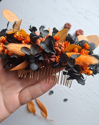 Grzebyk do włosów pomarańczowy, Mudryk Viktoria Dried Flowers