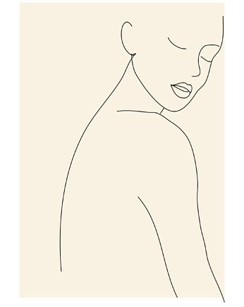 Plakat kobieta, w stylu line art, madebyKADO