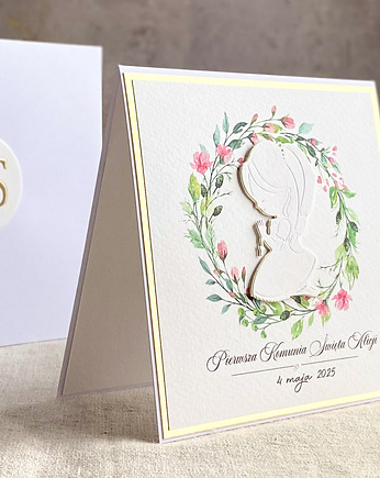 Kartka na komunię z ozdobną kopertą, 85, Anna Art and Crafts