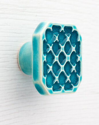 Gałka do mebli turkusowa, wz.8, pracowniazona