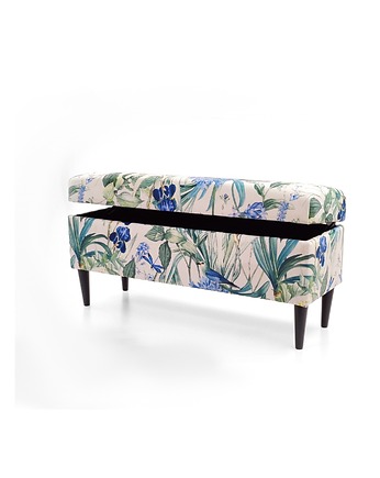 Pufa ławka ze schowkiem  kufer MAXI  BLUE FLOW, Bench Decor