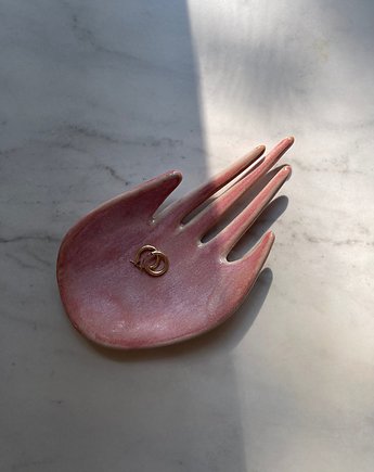 Ceramiczna Łapka Dłoń Podstawka na Palo Santo Biżuterię Różowa Wróżka, Maison Fragile