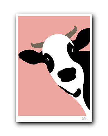 Plakat Krówka różowa, Hultaj Design
