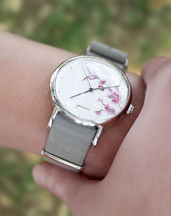 Zegarek - Koliber, oznaczenia - szary, nylonowy, yenoo