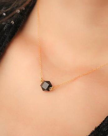 Naszyjnik sopel onyks- srebro 925 pozłacane, Coccola JEWELLERY