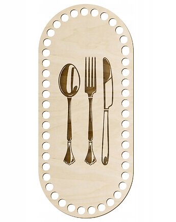 Baza do Szydełkowania 27x12cm 6mm Kosz Mojżesza Dno Spód Torebki Owal Dekor, smxdsgn