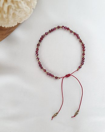 Bransoletka z granatem, LEI handmade 