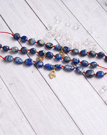 OCHRONA, OPTYMIZM - lapis lazuli & hamsa, kaktusia