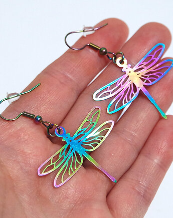 Kolekcja Starlight - kolczyki Ważki - stal, yenoo