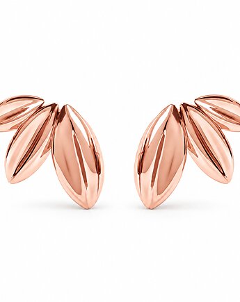 Kolczyki LIŚCIE- różowe złoto, ISSI Jewelry
