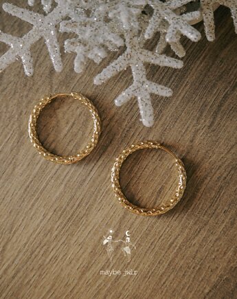 Kolczyki pozłacane Statement Hoops, MAYBEJWLR