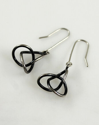 Zaplątane - srebrne kolczyki lub klipsy, Caltha