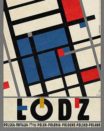 Plakat Łódź (R. Kaja) 98x68 cm, Galeria LueLue