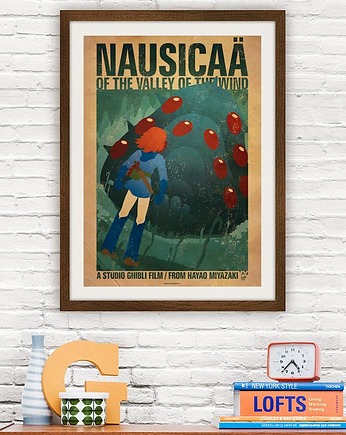 Plakat Nausicaa z Dolny Wiatru - Ghibli, minimalmill