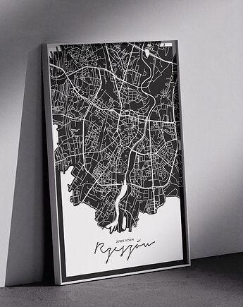 Plakat Rzeszów mapa, Peszkowski Graphic