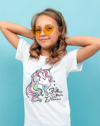 Koszulka dziecięca z nadrukiem Follow your dreams, ART ORGANIC