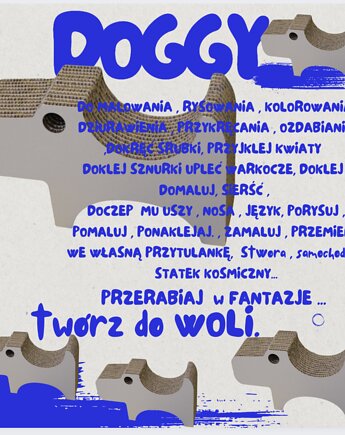 Doggy biały  tekton  dla starszych maluchów, LABORATORYART