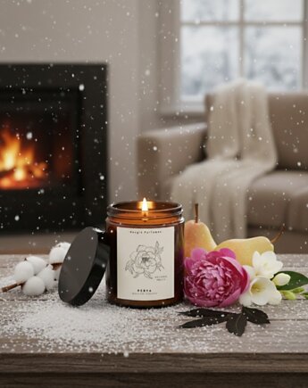 Świeca zapachowa - Gruszka, Frezja, Perya