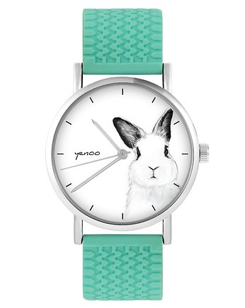 Zegarek - Królik - silikonowy, turkus, yenoo