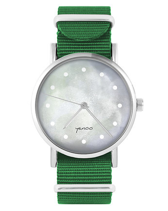 Zegarek - Szary - zielony, nylonowy, yenoo